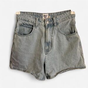 Princess Polly Light Wash High Rise Denim Shorts